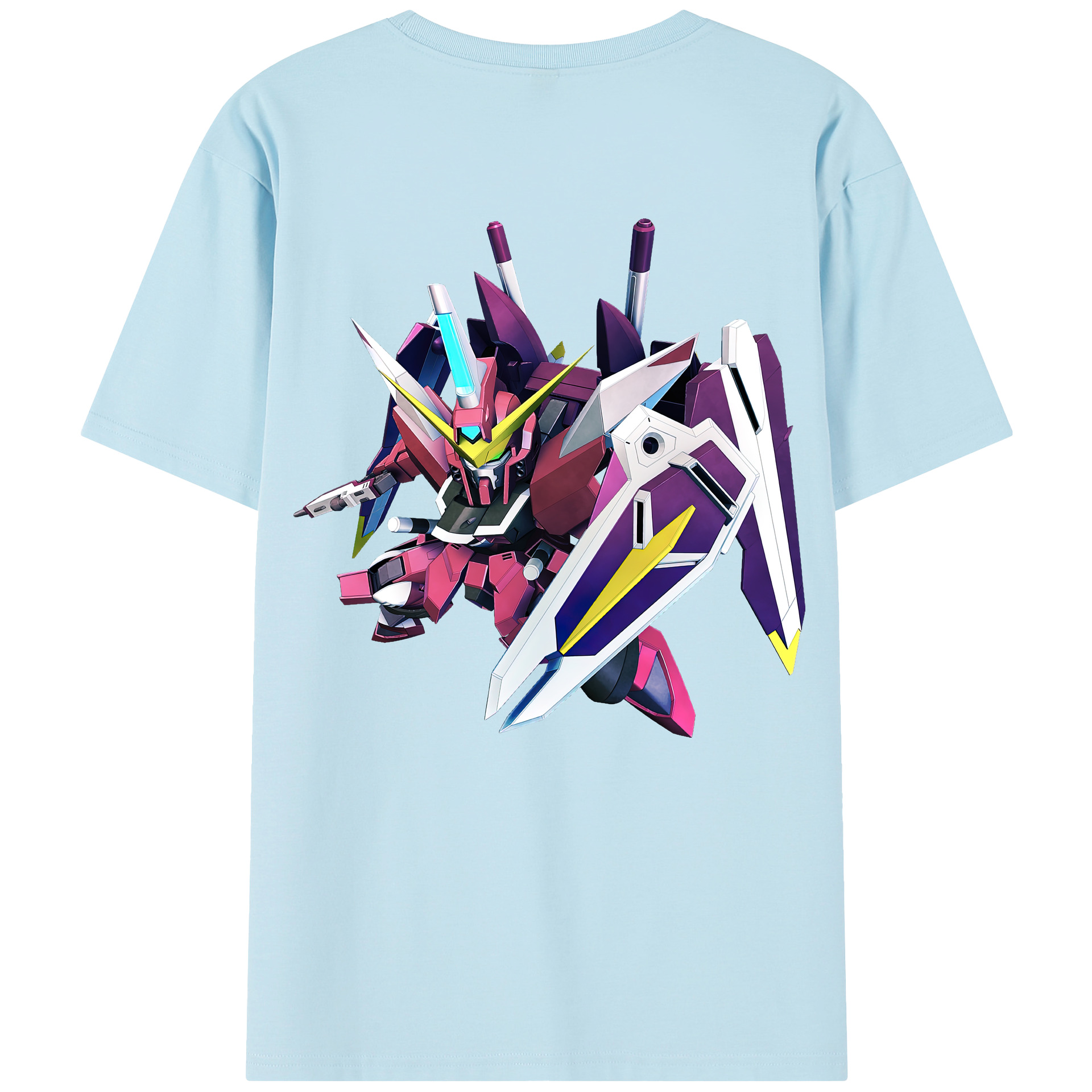 （画像用） 機動戦士ガンダム Mobile Suit Gundam 綿100％半袖Tシャツ（背面プリント）